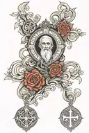 st benedict medal  tattoo design idea