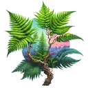 Fern Tree tattoo design idea