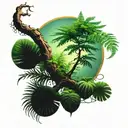 Fern Tree tattoo design idea