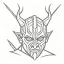 darth maul drawn tattoo design idea