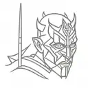 darth maul drawn tattoo design idea