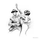 swing dance tattoo design idea