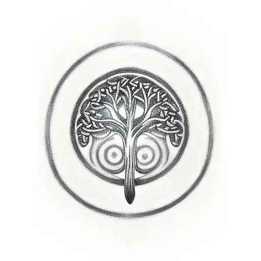 Celtic tree of life arm ring  tattoo design idea