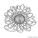 a tech flower pot with a bent daisy tattoo design idea