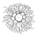 a tech flower pot with a bent daisy tattoo design idea