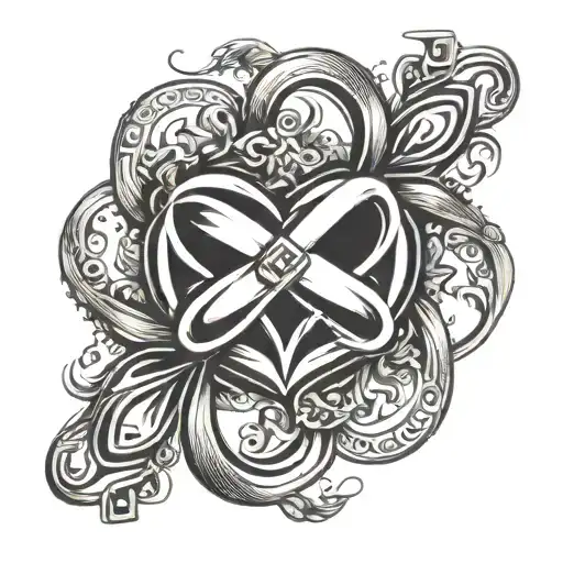 infinity symbol with heart tattoo design idea