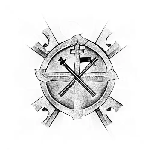 catholic cross  tattoo design idea