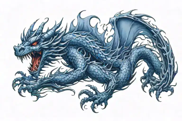 Fire Dragon tattoo design idea