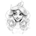 ariel Disney princess tattoo design idea