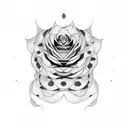 Tiger rose tattoo design idea