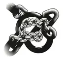 broken chain tattoo design idea