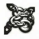 broken chain tattoo design idea