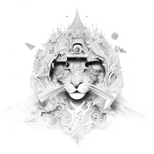 ketamine trip tattoo design idea