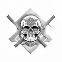 skull and crossbones tattoo design idea