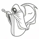 simple grim reaper tattoo design idea