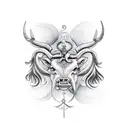 combination of Aquarius and Taurus  tattoo design idea