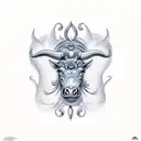 combination of Aquarius and Taurus  tattoo design idea