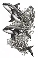 orca whale tattoo design idea