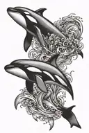 orca whale tattoo design idea