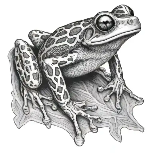 black eyed tree frog tattoo design idea