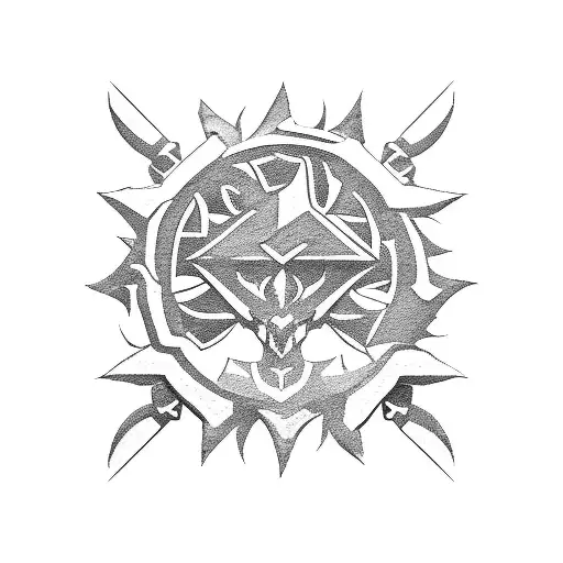final fantasy 14 online tank icons tattoo design idea