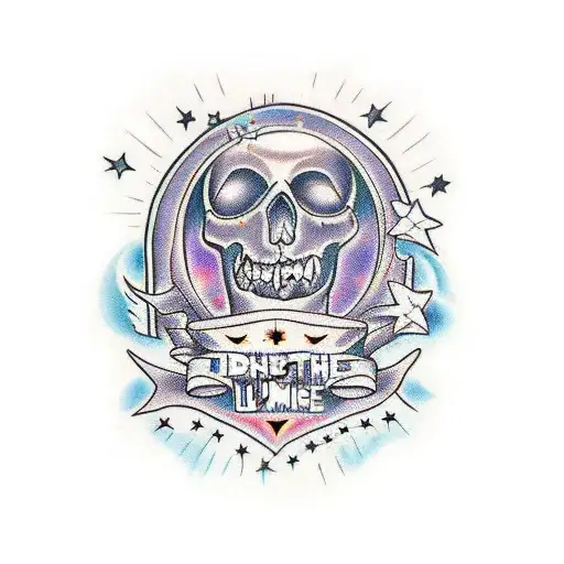 bright are the stars that shine, dark is the sky, i know this love of mine will never die tattoo design idea