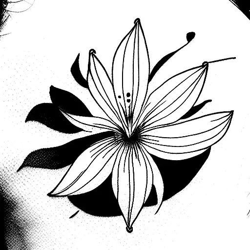 spider lily tattoo design idea