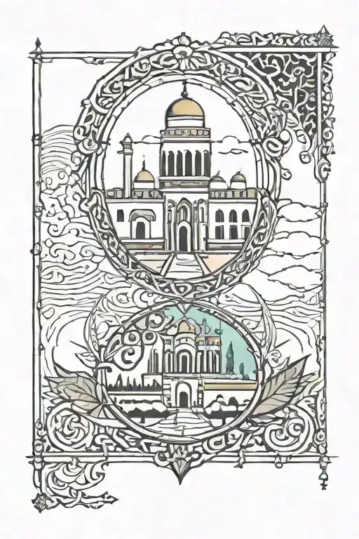 Palestine and Algeria tattoo design idea