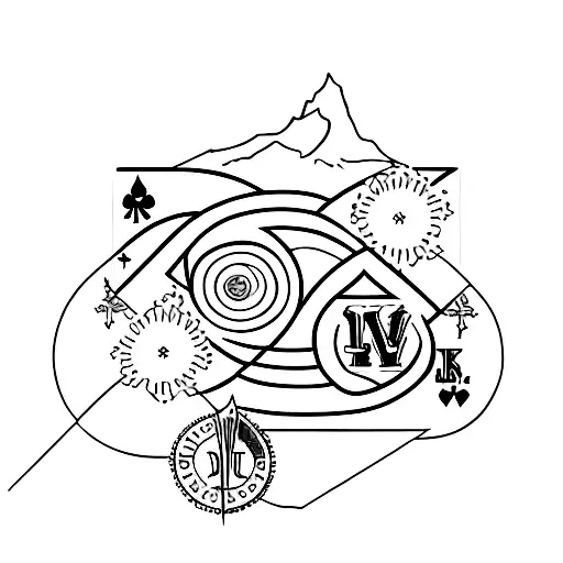 representation between Colorado and Las Vegas. to show the duality of the calm and fun of our friendship. tattoo design idea