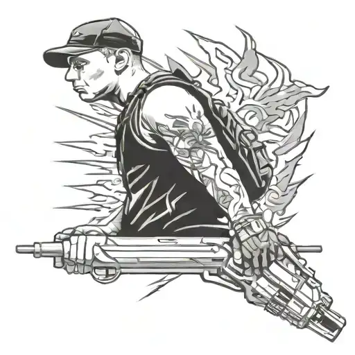 eminem staighten up little soldier tattoo design idea