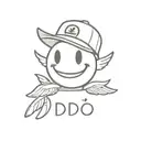 Smiley face with wings and a bucket hat that says "oddo" in it and "high on life around it"  tattoo design idea