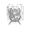 patience text tattoo design idea