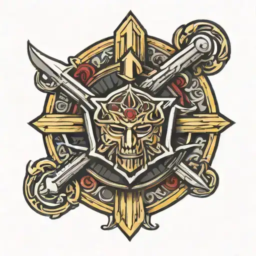 cadillac emblem tattoo design idea