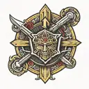 cadillac emblem tattoo design idea