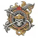 cadillac emblem tattoo design idea
