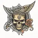 cadillac emblem tattoo design idea