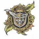 cadillac emblem tattoo design idea