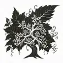 poison tree made tattoo design idea
