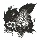 poison tree made tattoo design idea