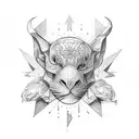 words 'James and Alex tattoo design idea