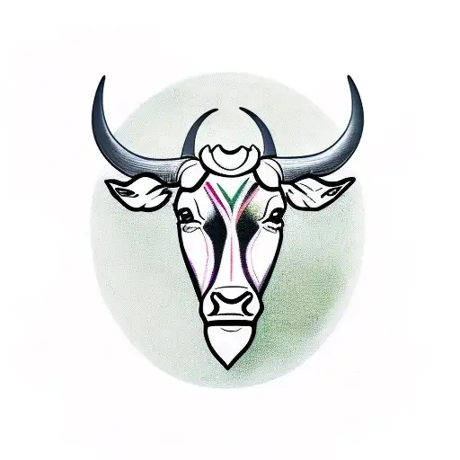 Zimbabwe flag that has an eland bull inside it  tattoo design idea