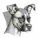 half-length boxer girl  tattoo design idea