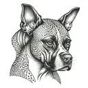 half-length boxer girl  tattoo design idea