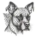 half-length boxer girl  tattoo design idea