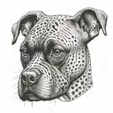 half-length boxer girl  tattoo design idea