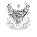 eagle wing sleeve  tattoo design idea