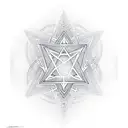 diamond in the trees pentagrams in the night sky tattoo design idea