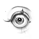 crying eye tattoo design idea