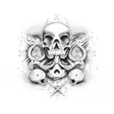 memento mori tattoo design idea