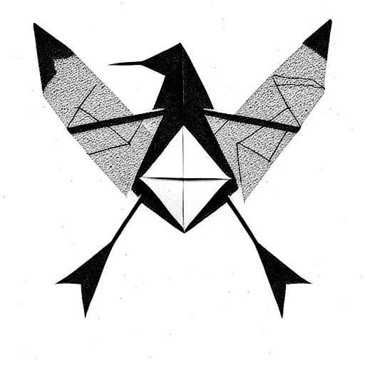 Bird Origami Paper. Simple Line Illustration Vector. Tattoo Design. Minimal  Geometric Design. Animal Art Stock Vector - Illustration of design,  drawing: 103217850